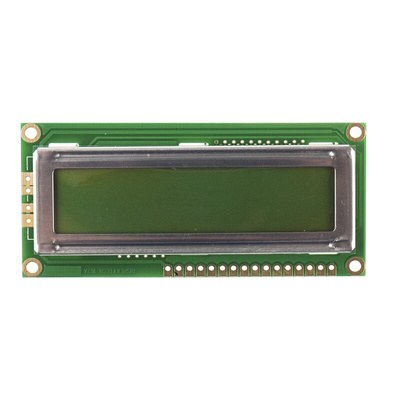 Displaytech 162C-BA-BC Alphanumeric LCD Display Green, 2 Rows by 16 Characters, Reflective