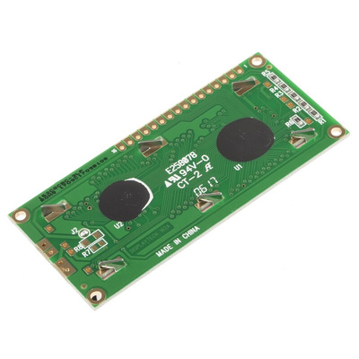 Displaytech 162D-CC-BC-3LP Alphanumeric LCD Display, White on Black, 2 Rows by 16 Characters, Transflective
