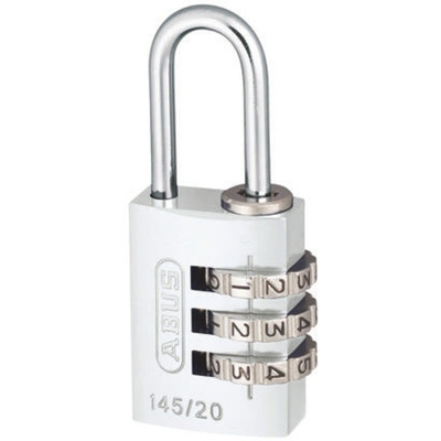 ABUS 145/20 Silver All Weather Aluminium, Steel Safety Padlock 20mm