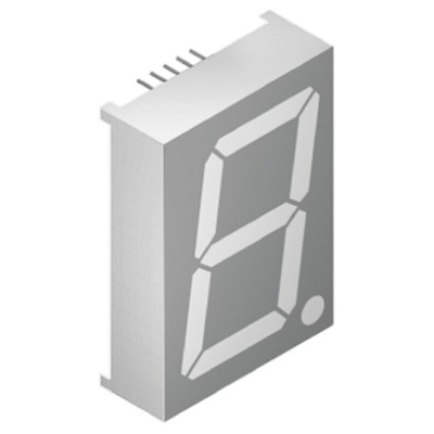 SA23-12SURKWA Kingbright 7-Segment LED Display, CA Red 260 mcd RH DP 57mm