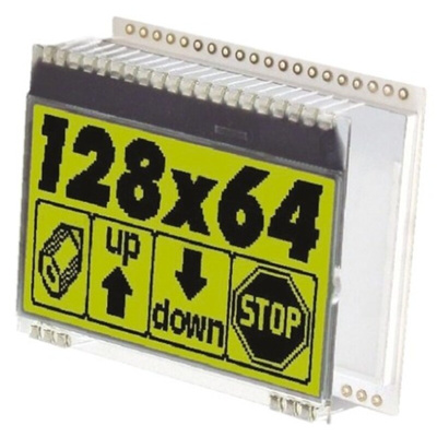 Display Visions EA DOGM128L-6 Graphic LCD Display Yellow-Green, Reflective