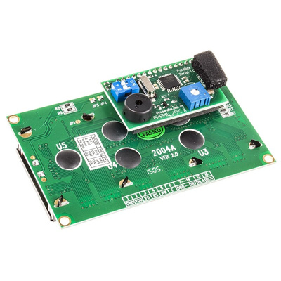 Parallax Inc 27979 Alphanumeric LCD Display, Black on Green, 4 Rows by 20 Characters, Transflective