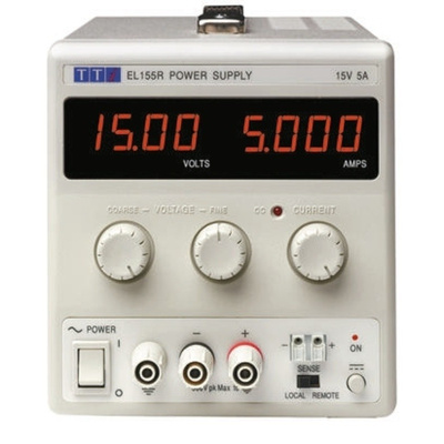 Aim-TTi Bench Power Supply, , 75W, 1 Output , , 0 → 15V, 0 → 5A With RS Calibration