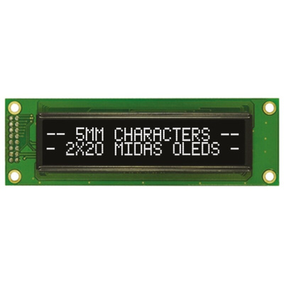 Midas White Passive matrix OLED Display COB Parallel Interface