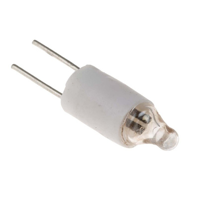 RS PRO White LED Indicator Lamp, 100/250V, bi-pin Base