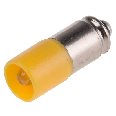 RS PRO Yellow LED Indicator Lamp, 24V ac/dc, Midget Groove Base, 6mm Diameter, 630mcd