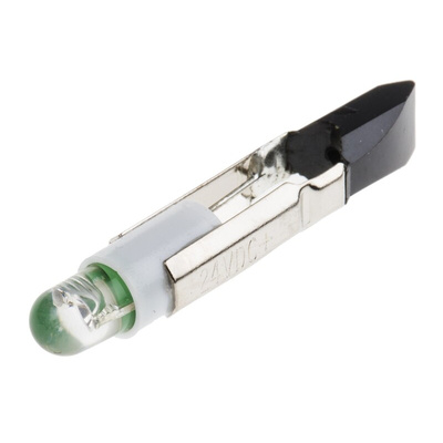RS PRO Green LED Indicator Lamp, 24V ac/dc, Telephone Slide Base, 5.5mm Diameter, 2100mcd