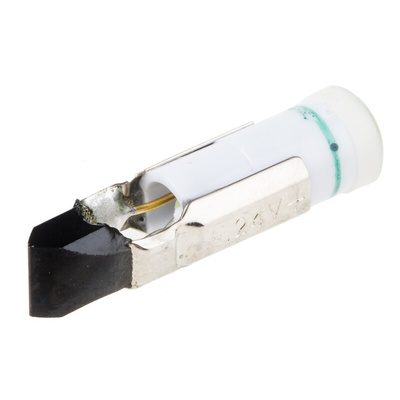 RS PRO Green LED Indicator Lamp, 24V dc, Telephone Slide Base, 5.5mm Diameter, 50mcd
