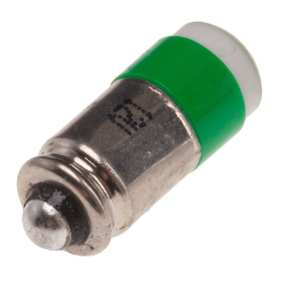 RS PRO Green LED Indicator Lamp, 12V dc, Midget Groove Base, 6mm Diameter, 35mcd