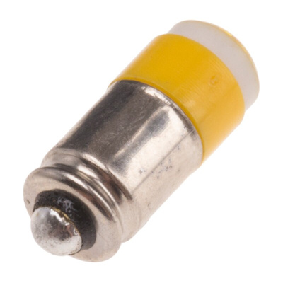 RS PRO Yellow LED Indicator Lamp, 12V dc, Midget Groove Base, 6mm Diameter, 45mcd