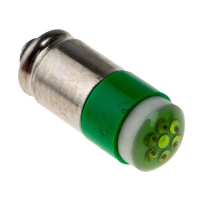 RS PRO Green LED Indicator Lamp, 28V dc, Midget Groove Base, 6mm Diameter, 35mcd