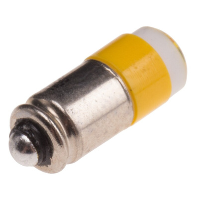 RS PRO Yellow LED Indicator Lamp, 28V ac/dc, Midget Groove Base, 6mm Diameter, 45mcd