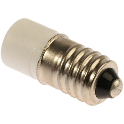 RS PRO White LED Indicator Lamp, 28V ac/dc, E10 Base, 10mm Diameter, 2070mcd