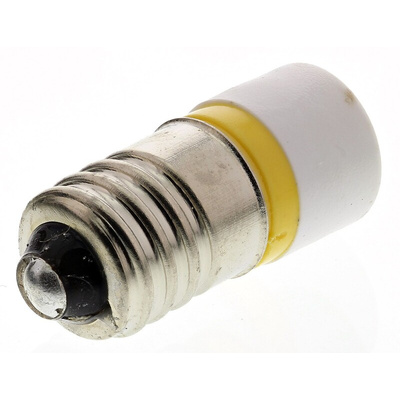 RS PRO Yellow LED Indicator Lamp, 6V ac/dc, E10 Base, 10mm Diameter, 630mcd