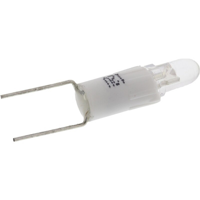 RS PRO White LED Indicator Lamp, 12V ac/dc, Bi-Pin Base, 4.25mm Diameter, 850mcd