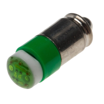 RS PRO Green LED Indicator Lamp, 24V ac/dc, Midget Groove Base, 6mm Diameter, 35mcd