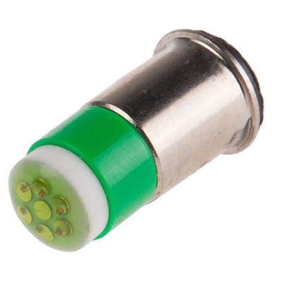RS PRO Green LED Indicator Lamp, 28V dc, Midget Flange Base, 6mm Diameter, 35mcd