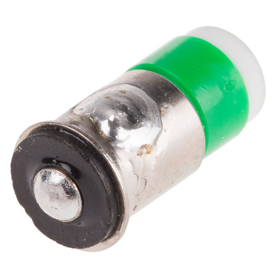 RS PRO Green LED Indicator Lamp, 12V dc, Midget Flange Base, 6mm Diameter, 35mcd