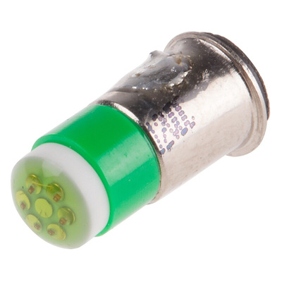 RS PRO Green LED Indicator Lamp, 12V dc, Midget Flange Base, 6mm Diameter, 35mcd