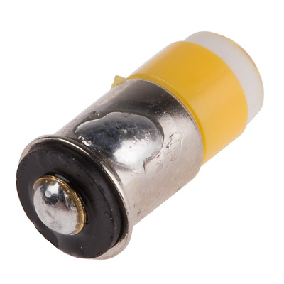 RS PRO Yellow LED Indicator Lamp, 28V dc, Midget Flange Base, 6mm Diameter, 45mcd