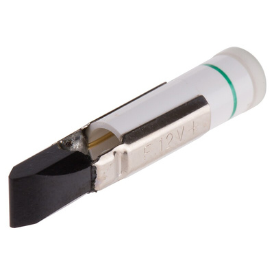 RS PRO Green LED Indicator Lamp, 12V dc, Telephone Slide Base, 5.5mm Diameter, 90mcd