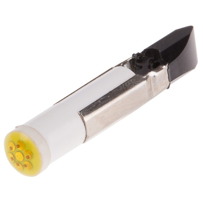 RS PRO Yellow LED Indicator Lamp, 12V dc, Telephone Slide Base, 5.5mm Diameter, 63mcd