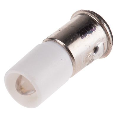 RS PRO White LED Indicator Lamp, 28V dc, Midget Flange Base, 6mm Diameter, 2070mcd