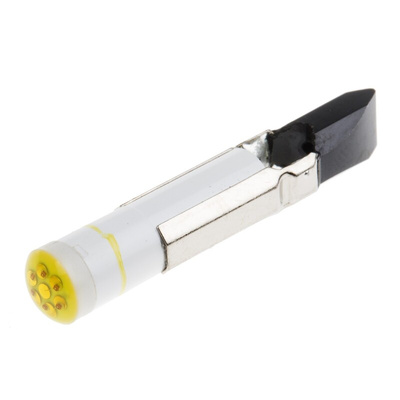 RS PRO Yellow LED Indicator Lamp, 28V dc, Telephone Slide Base, 5.5mm Diameter, 63mcd