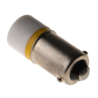 RS PRO Yellow LED Indicator Lamp, 24V ac/dc, BA9s Base, 10mm Diameter, 630mcd