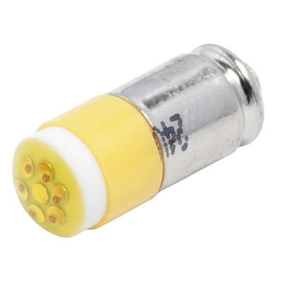 RS PRO Yellow LED Indicator Lamp, 24V dc, Midget Groove Base, 6mm Diameter, 45mcd
