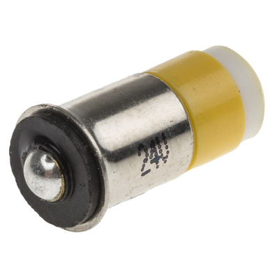 RS PRO Yellow LED Indicator Lamp, 24V dc, Midget Flange Base, 6mm Diameter, 45mcd