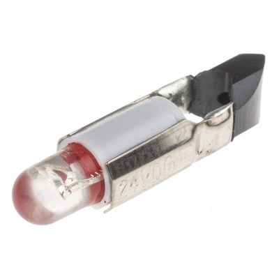 RS PRO Red LED Indicator Lamp, 24V ac/dc, Telephone Slide Base, 5.5mm Diameter, 250mcd