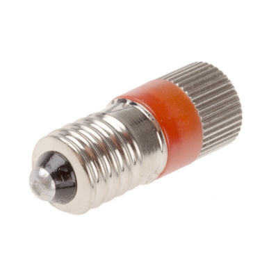 RS PRO Red LED Indicator Lamp, 24V ac/dc, E10 Base, 10mm Diameter, 110/105mcd