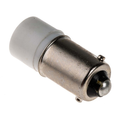 RS PRO White LED Indicator Lamp, 28V ac/dc, BA9s Base, 10mm Diameter, 2070mcd