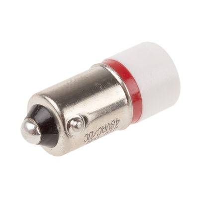 RS PRO Red LED Indicator Lamp, 48V ac/dc, BA9s Base, 10mm Diameter, 990mcd