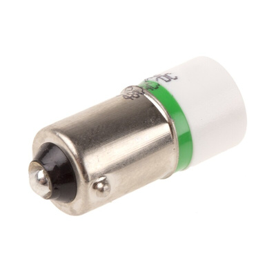 RS PRO Green LED Indicator Lamp, 48V ac/dc, BA9s Base, 10mm Diameter, 920mcd