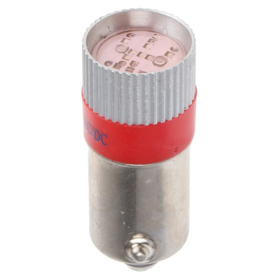 RS PRO Red LED Indicator Lamp, 24V dc, BA9s Base, 10mm Diameter, 110/105mcd