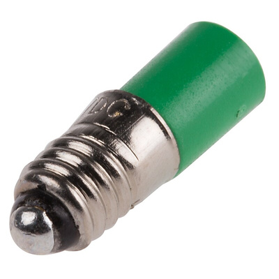 RS PRO Green LED Indicator Lamp, 24V dc, E5 Base, 6mm Diameter, 65mcd