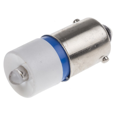 RS PRO Blue LED Indicator Lamp, 28V dc, BA9s Base, 10mm Diameter, 490mcd