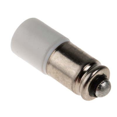 RS PRO White LED Indicator Lamp, 28V ac/dc, Midget Groove Base, 6mm Diameter, 2070mcd