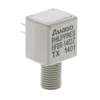 Broadcom HFBR-1402Z, 5MBd Fibre Optic Transmitter 820nm, Round, 27.2 x 12.7 x 10.2mm