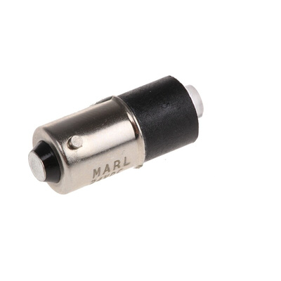 Marl White LED Indicator Lamp, 24V dc, BA9s Base, 4.9mm Diameter, 9200mcd