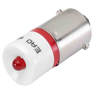 EAO White LED Indicator Lamp, 24 V ac, 24V dc, BA9s Base, 10mm Diameter, 1050mcd