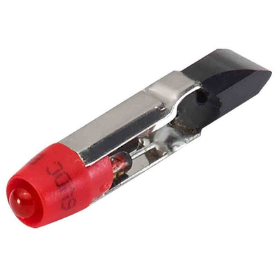 EAO Red LED Indicator Lamp, 24 V ac, 24V dc, Telephone Slide Base, 6mm Diameter, 330mcd