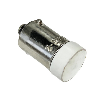 Idec White LED Indicator Lamp, 24V, BA9 Base, 10.6mm Diameter, 200mcd