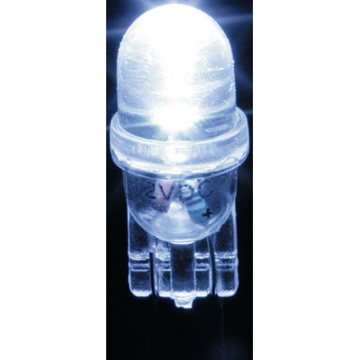 JKL Components Blue LED Indicator Lamp, 24V, Wedge Base, 10mm Diameter