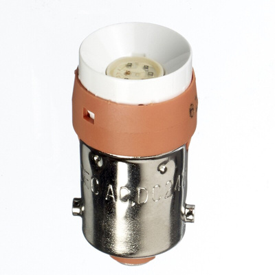Idec Amber LED Visible LED, 24V ac/dc, BA9s Base