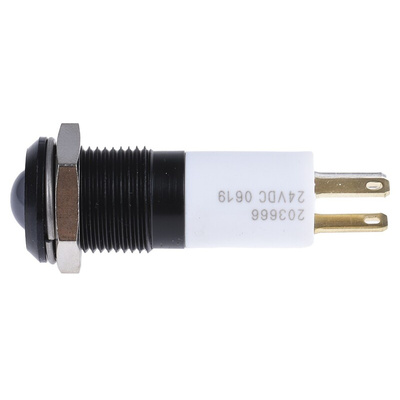 RS PRO Green, Red, Yellow Panel Mount Indicator, 24V dc, 14mm Mounting Hole Size, Solder Tab Termination