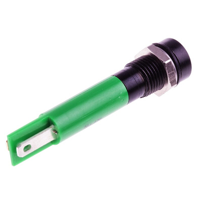 RS PRO Green Panel Mount Indicator, 230V ac, 8mm Mounting Hole Size