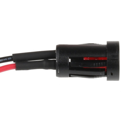 RS PRO Red Panel Mount Indicator, 24V dc, 8mm Mounting Hole Size, Lead Wires Termination